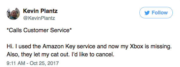 Amazon Key tweet